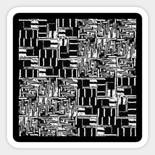 Black White Abstract Pattern Sticker